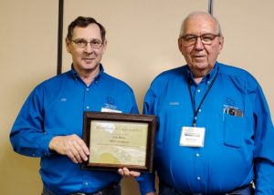 Certificate of appreciation given to Duaine Ash.