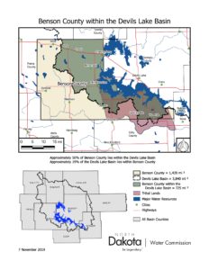Benson County within the Devils Lake Basin