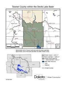 Towner County within the Devils Lake Basin
